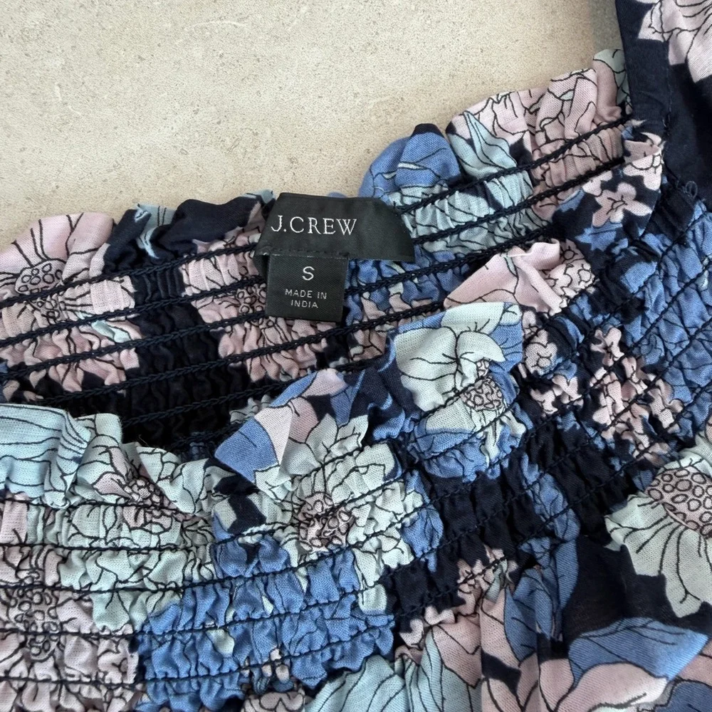 J. Crew Floral Off-Shoulder Top